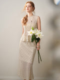 Champagne Scallop Knit Co-Ord