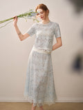Azure Bloom Knit Co-Ord