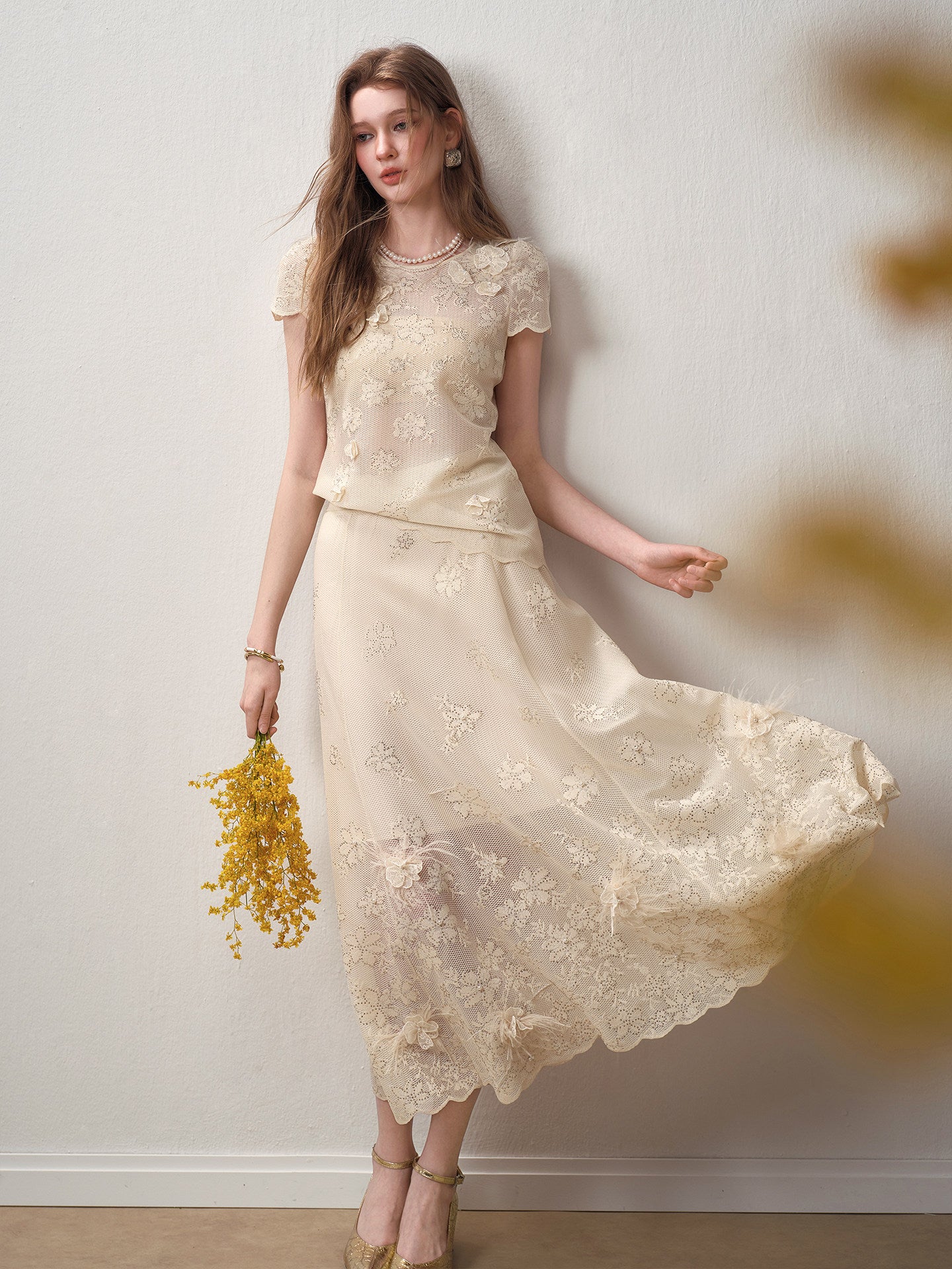 Ivory Bloom Lace Co-Ord