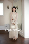 Polka Dot Satin Belted Two Piece Set