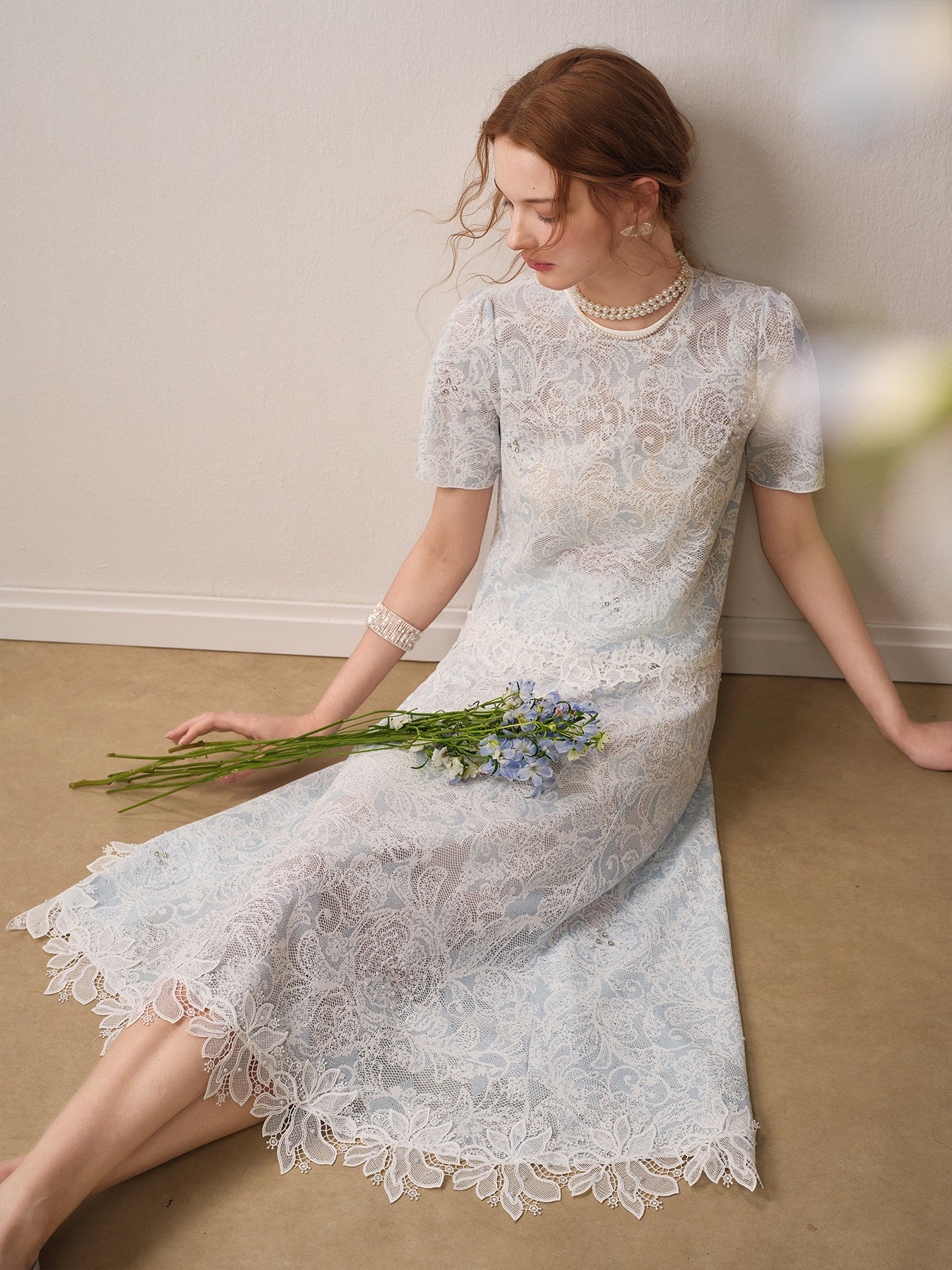 Azure Bloom Knit Co-Ord