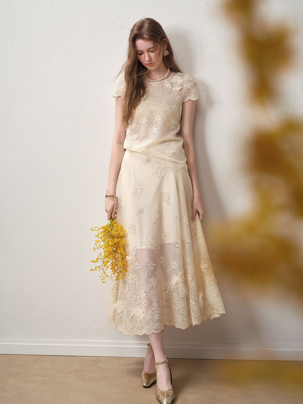 Ivory Bloom Lace Co-Ord