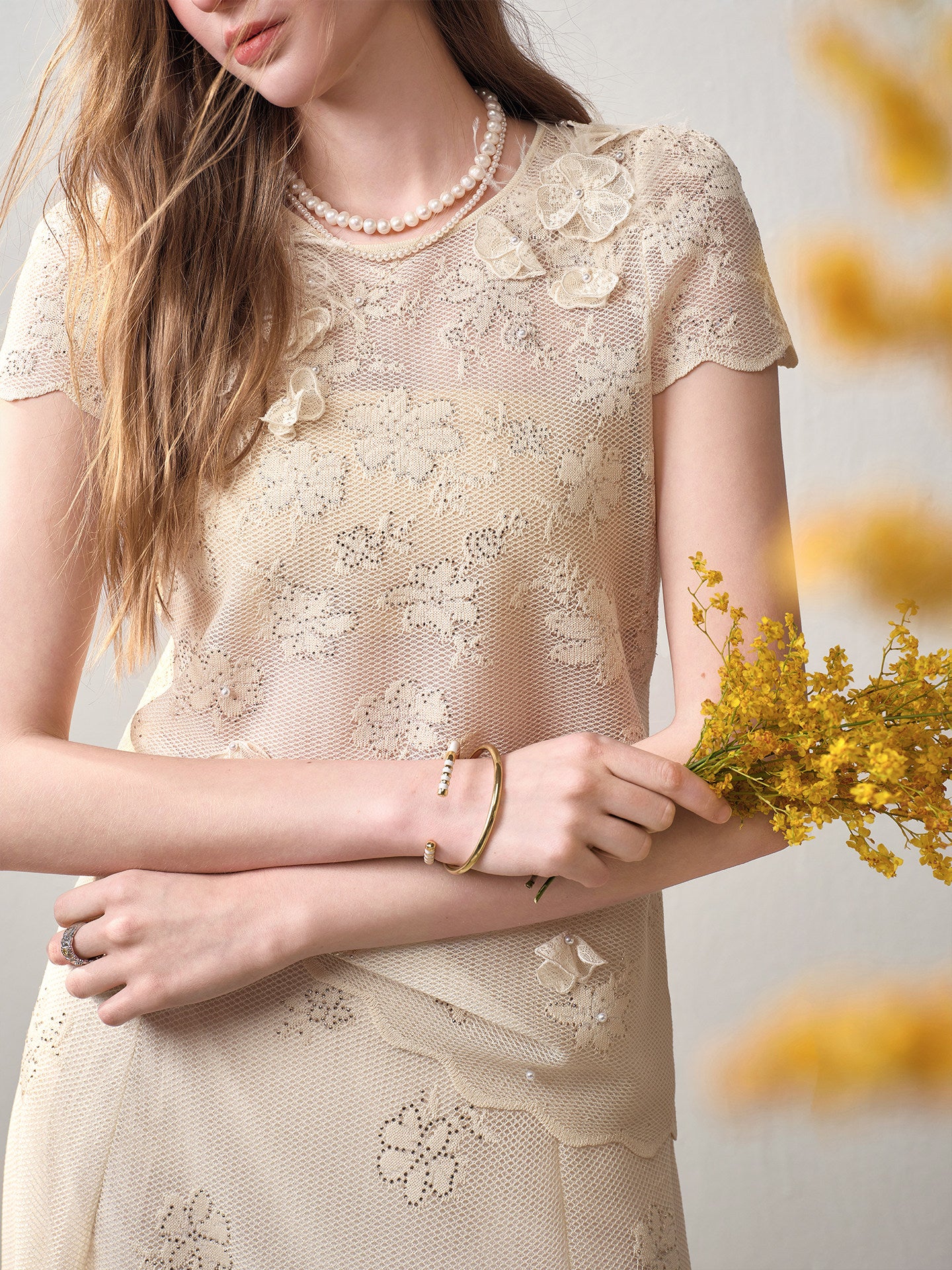 Ivory Bloom Lace Co-Ord