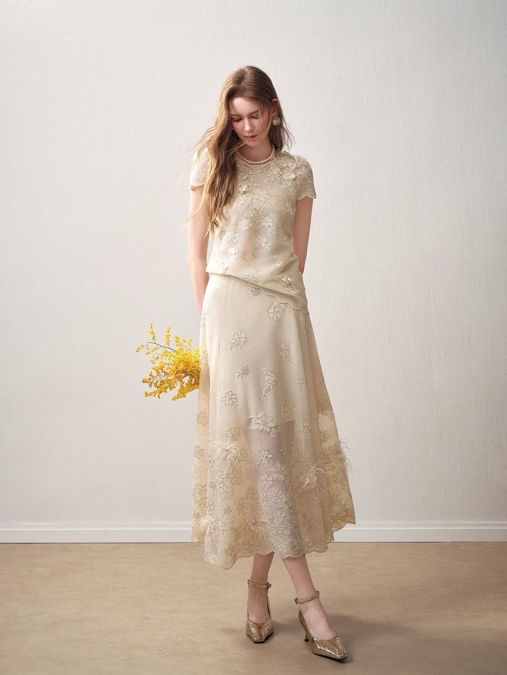 Ivory Bloom Lace Co-Ord