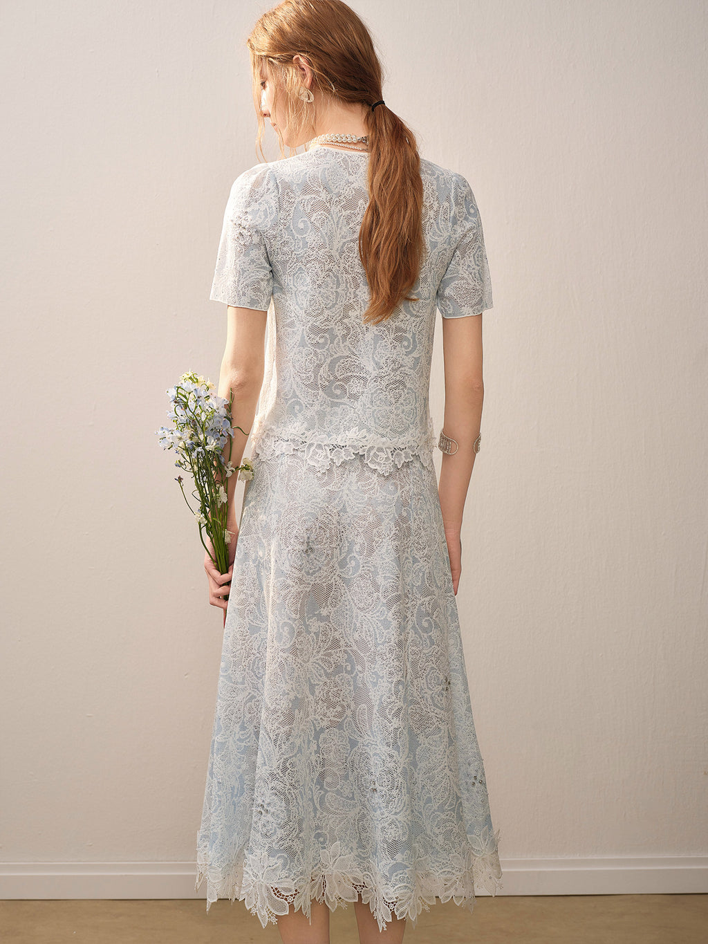 Azure Bloom Knit Co-Ord
