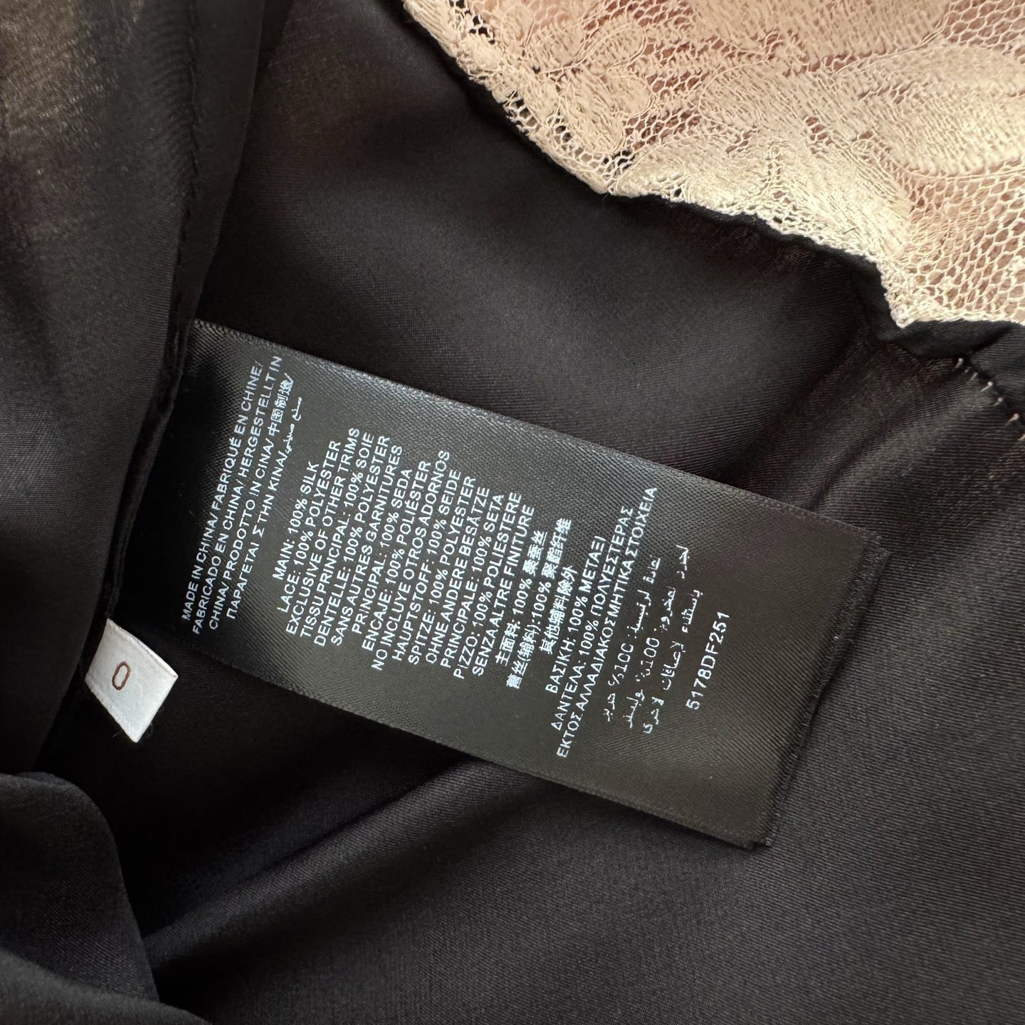 Lace Spliced Silk Dress