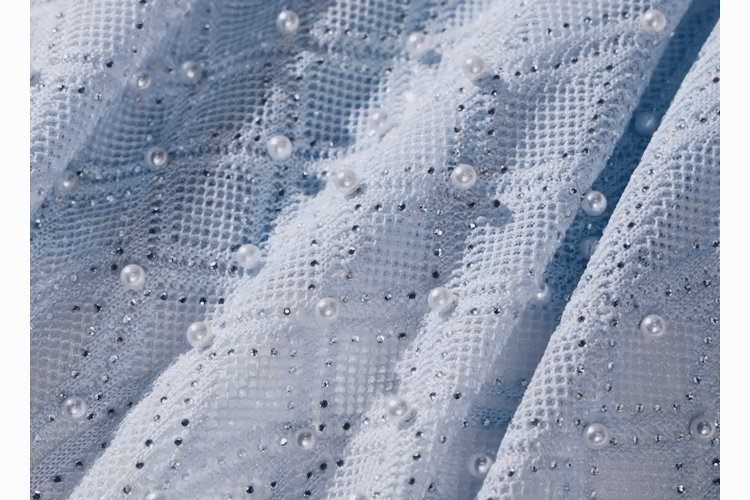 Pearl Delphinium Textured Knit A-Line Co-ord