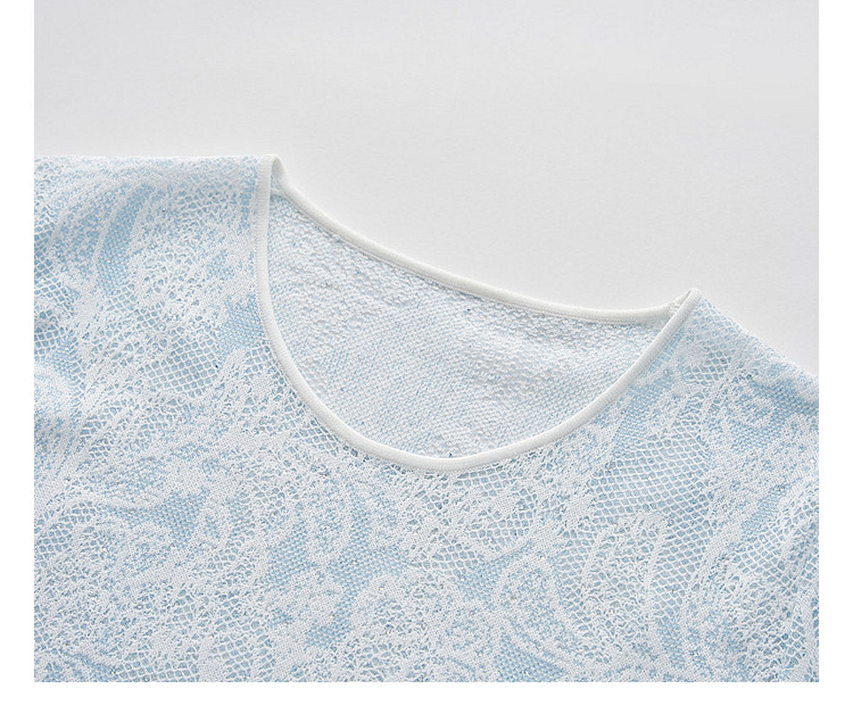 Pale Azure Lace Knit Co-Ord