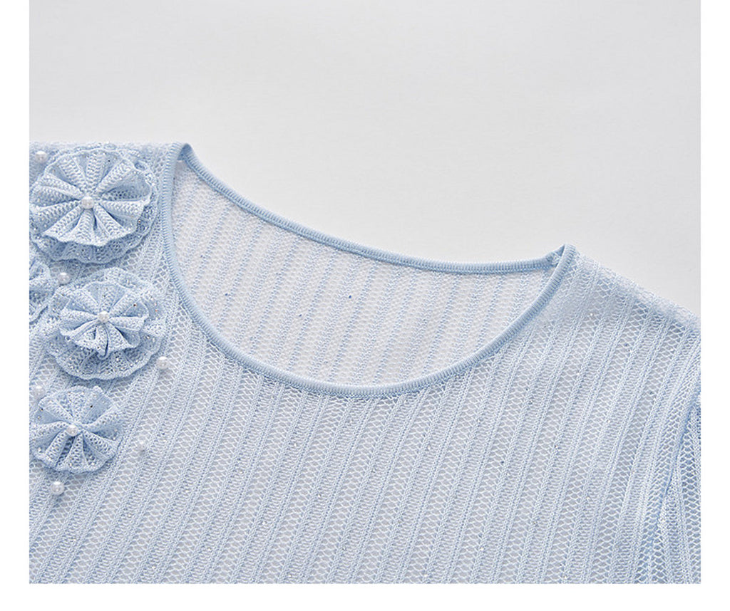 Azure Bloom Knit Co-Ord