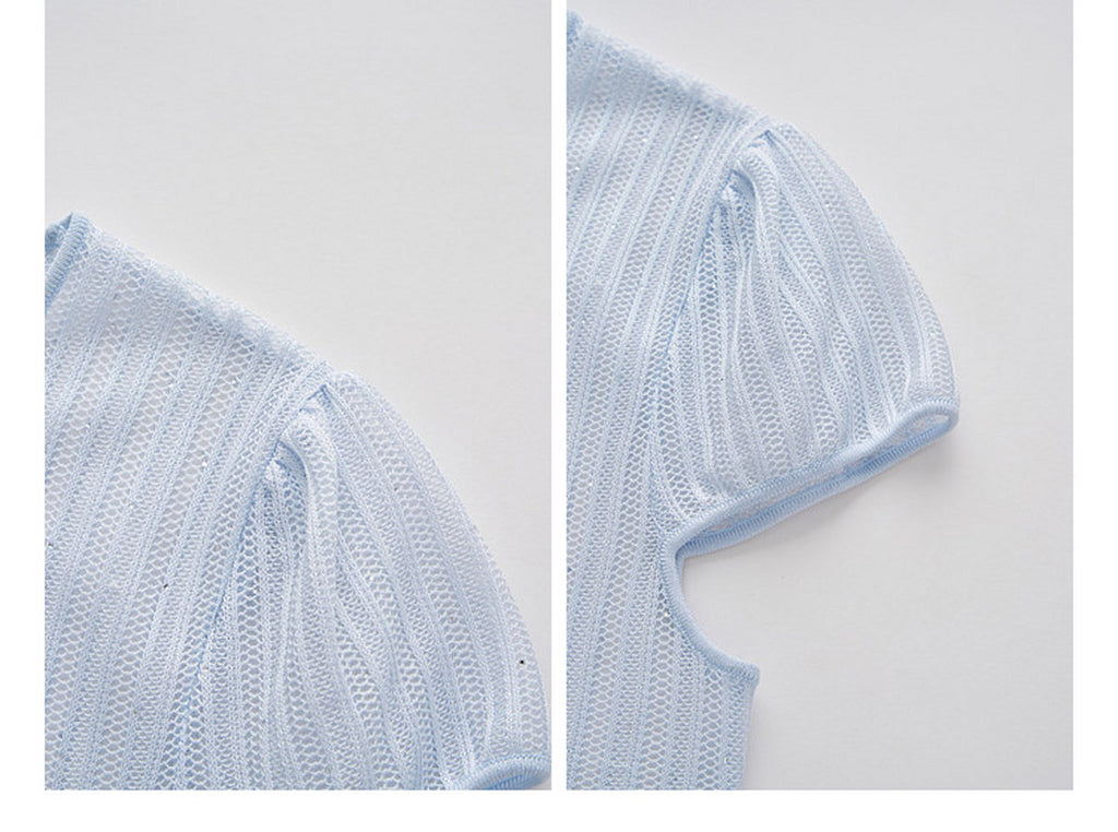 Azure Bloom Knit Co-Ord