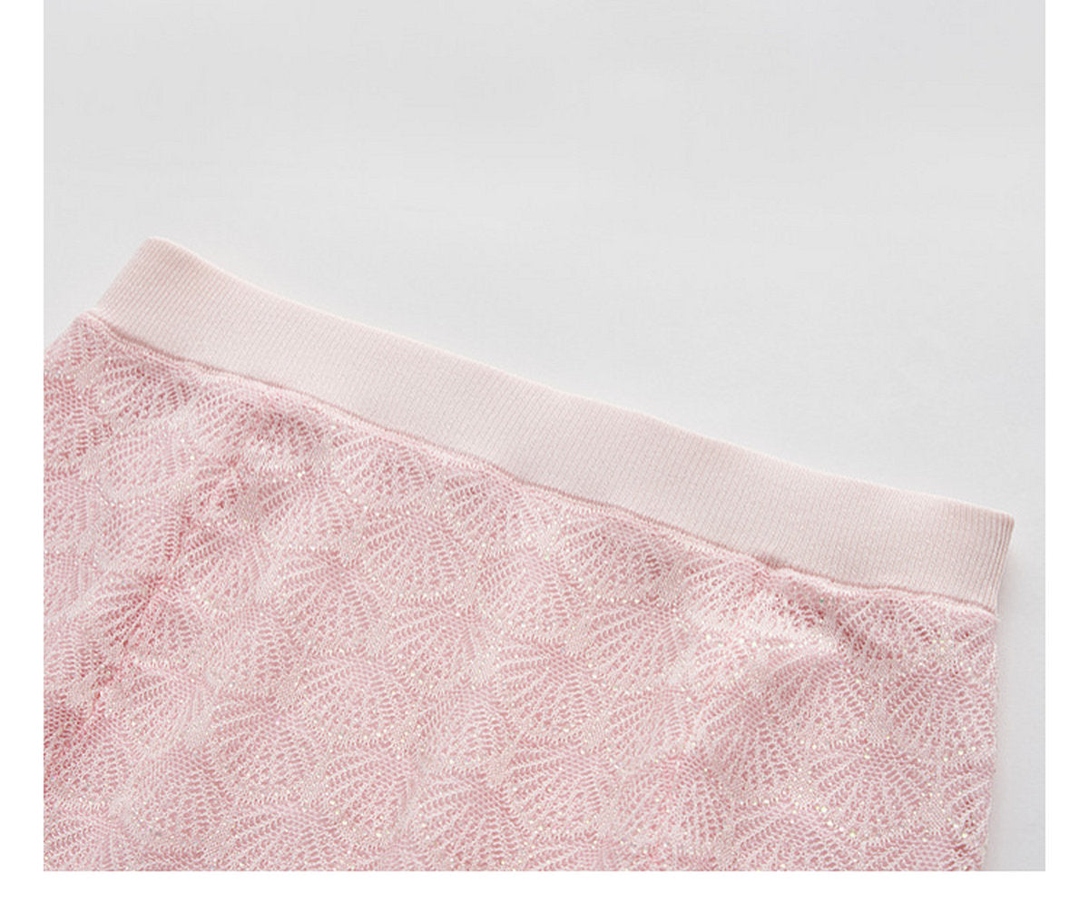 Blush Shell Lace Peplum Mermaid Co-ord