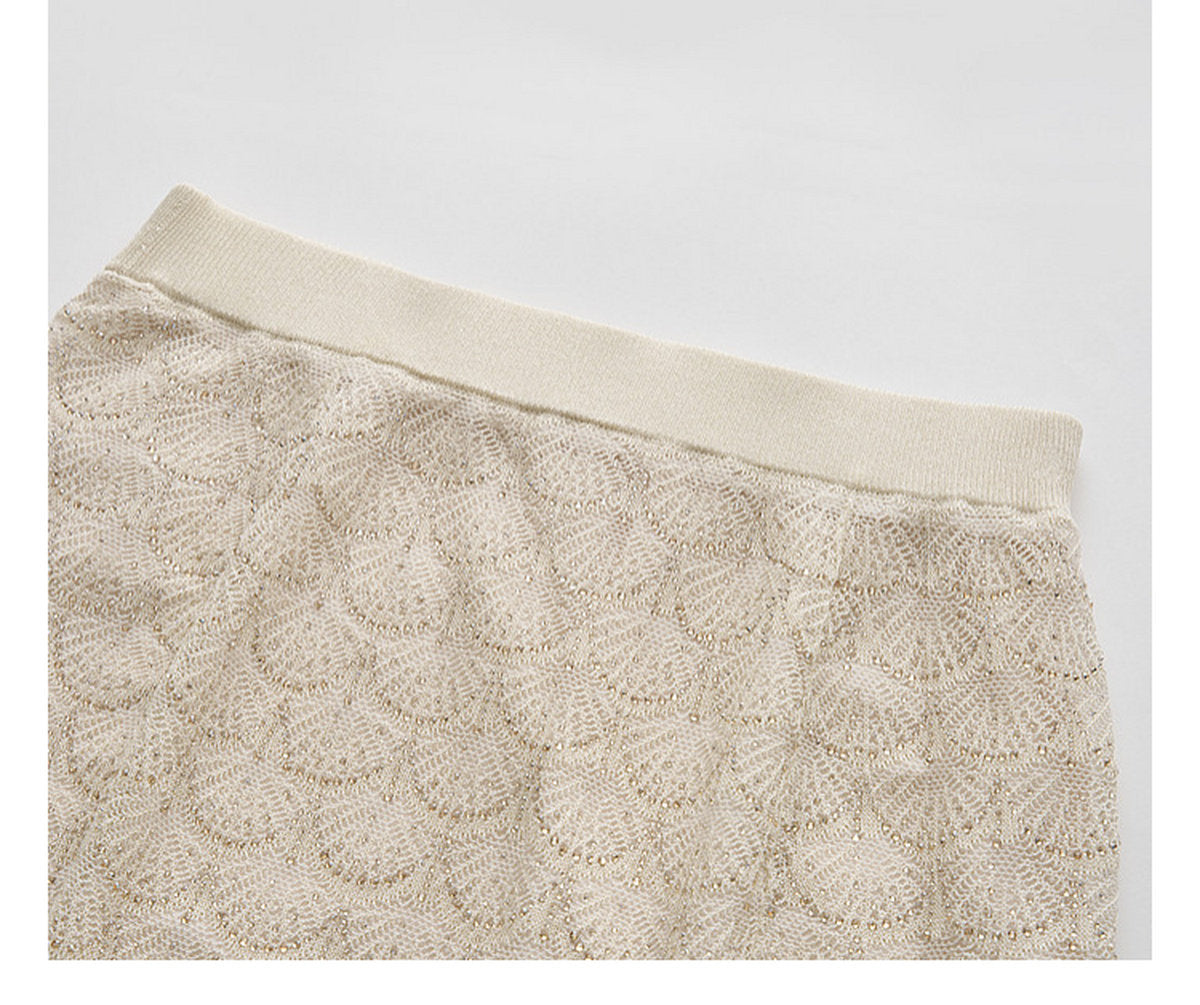Champagne Scallop Knit Co-Ord