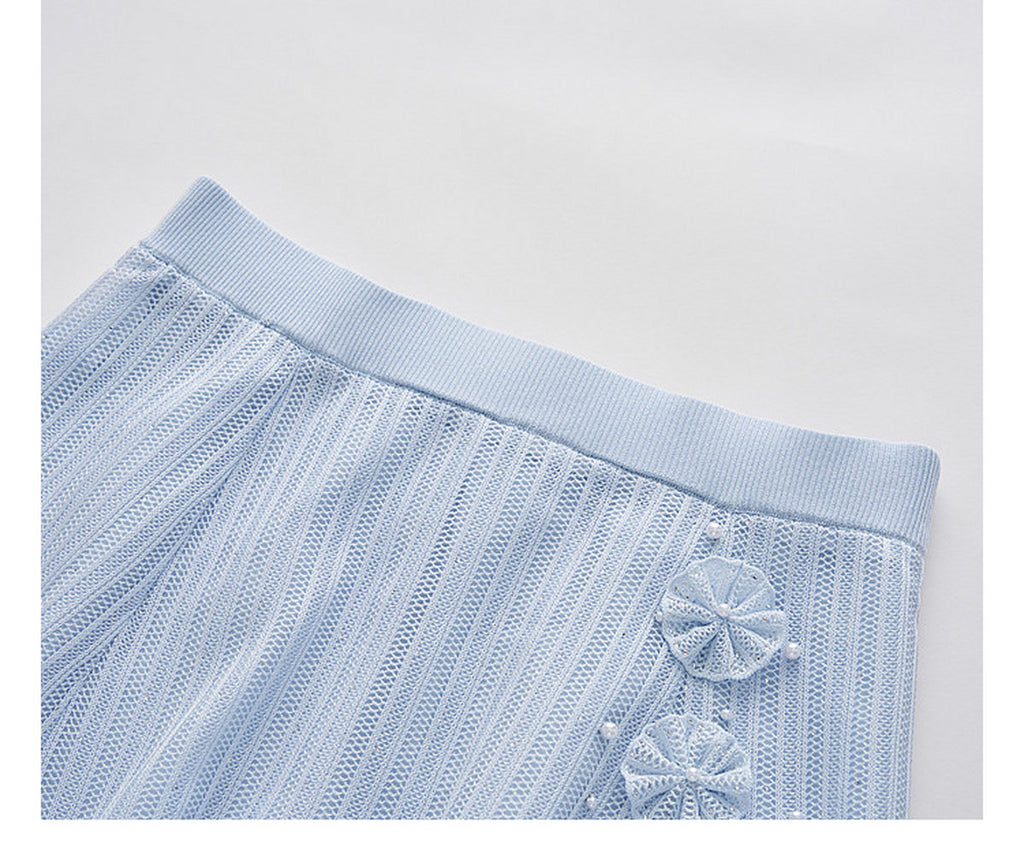 Azure Bloom Knit Co-Ord