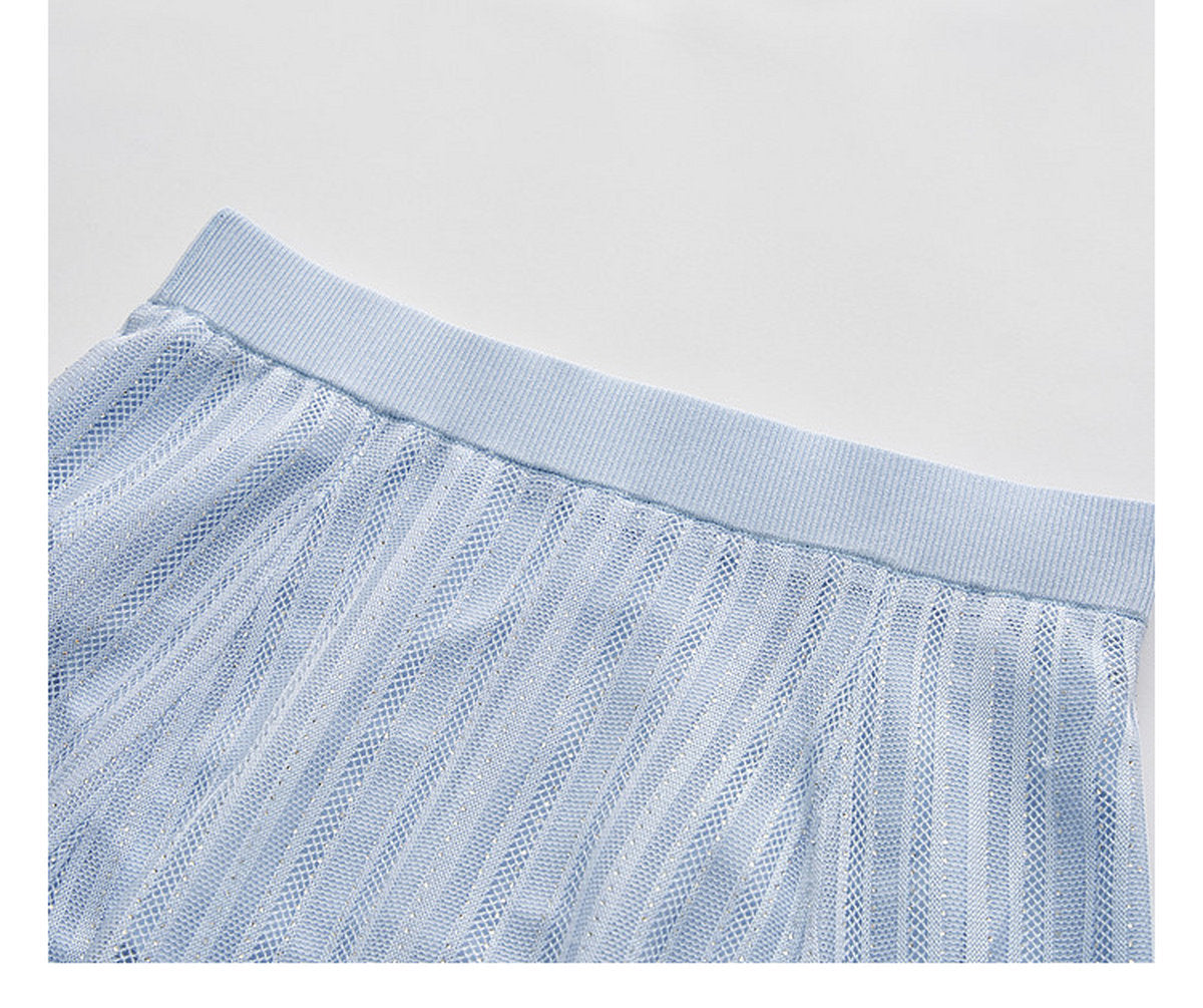 Pearl Delphinium Textured Knit A-Line Co-ord