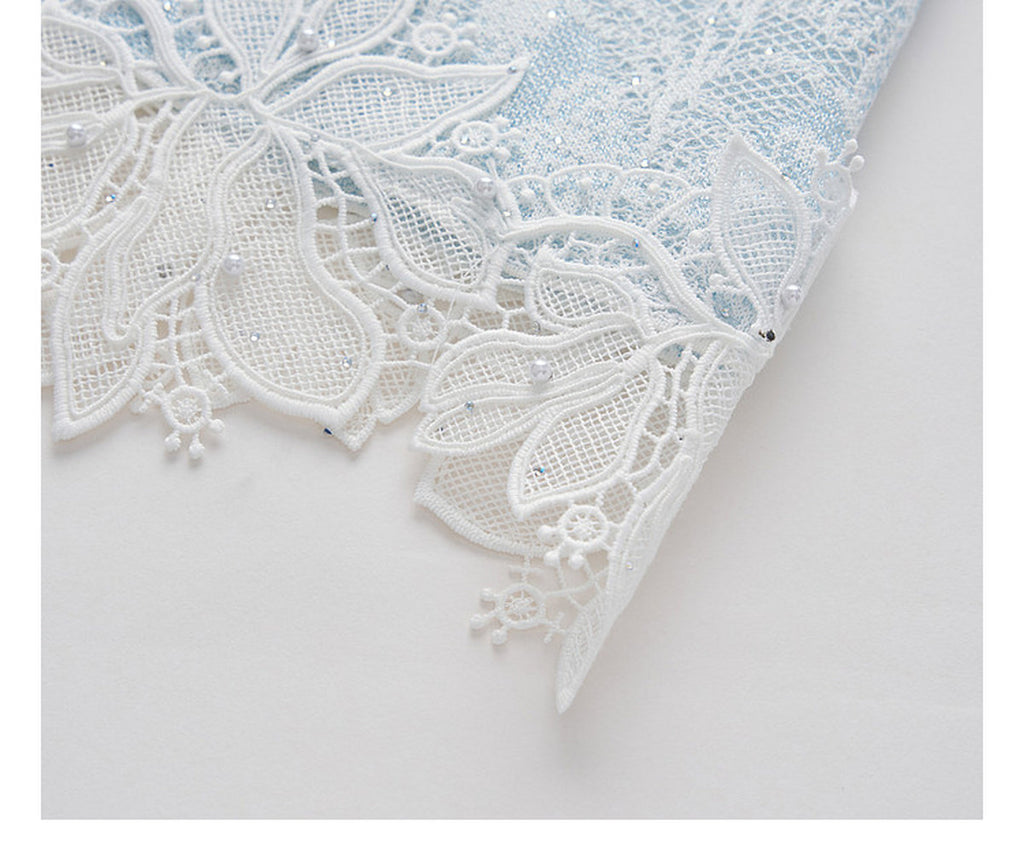 Pale Azure Lace Knit Co-Ord
