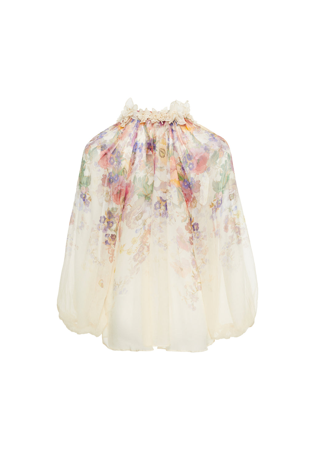 Monet's Garden Vintage Floral Co‑ord, Long Sleeve Blouse & Mermaid Skirt Two‑Piece Outfit