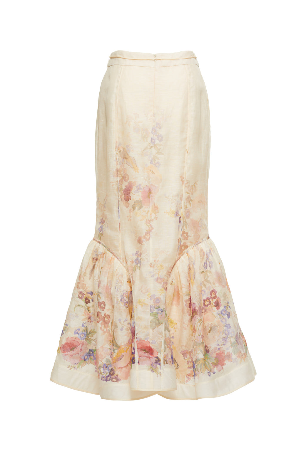 Monet's Garden Vintage Floral Co‑ord, Long Sleeve Blouse & Mermaid Skirt Two‑Piece Outfit
