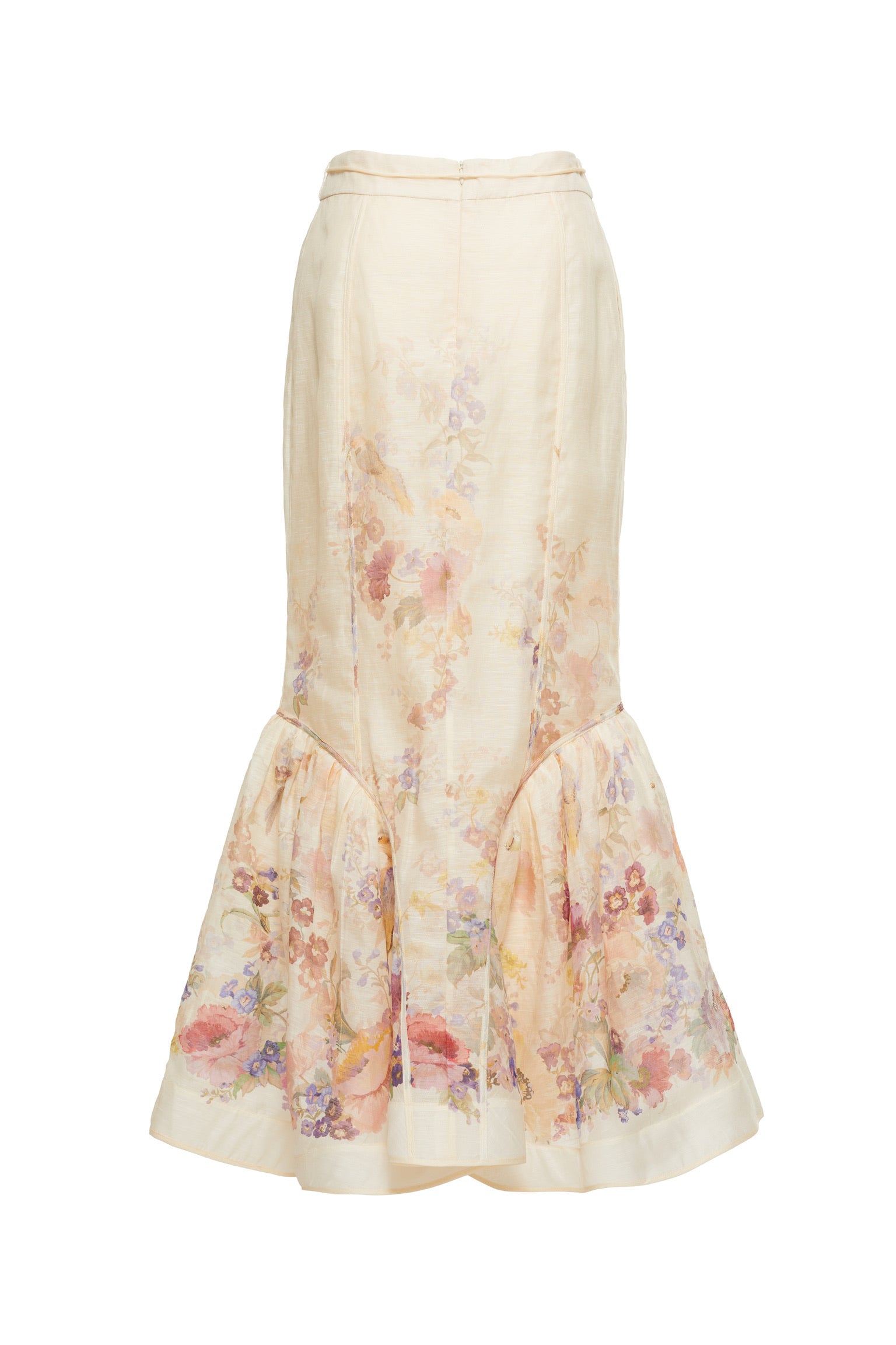 Monet's Garden Vintage Floral Co‑ord, Long Sleeve Blouse & Mermaid Skirt Two‑Piece Outfit