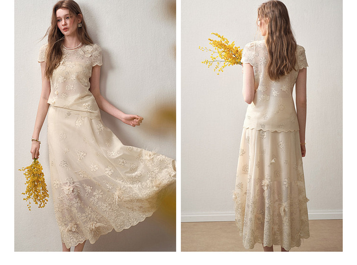 Ivory Bloom Lace Co-Ord