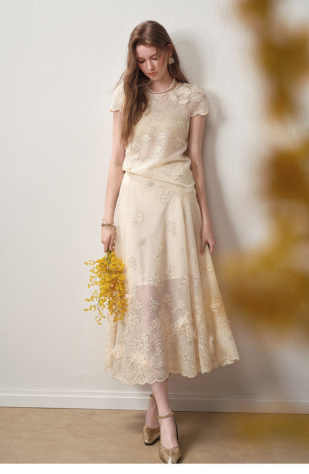 Ivory Bloom Lace Co-Ord