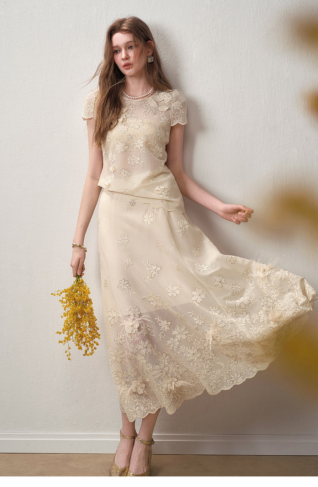 Ivory Bloom Lace Co-Ord