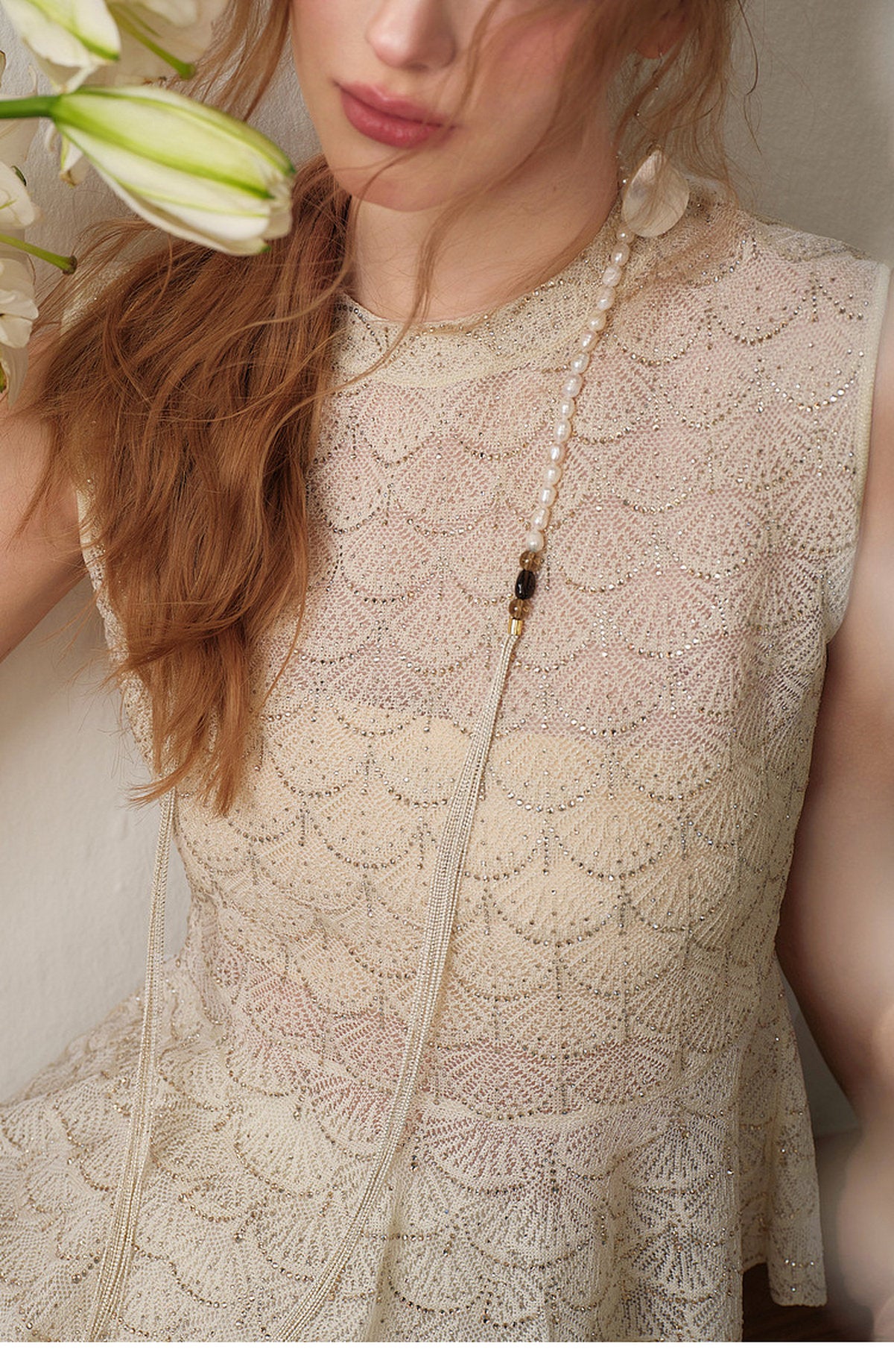 Champagne Scallop Knit Co-Ord