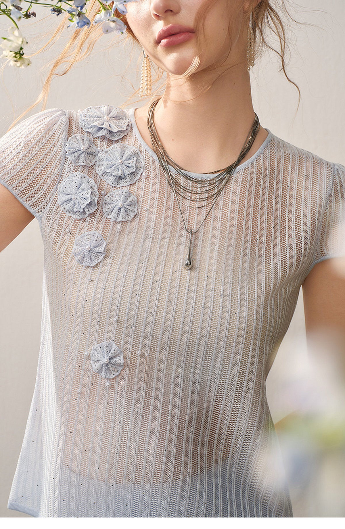 Azure Bloom Knit Co-Ord
