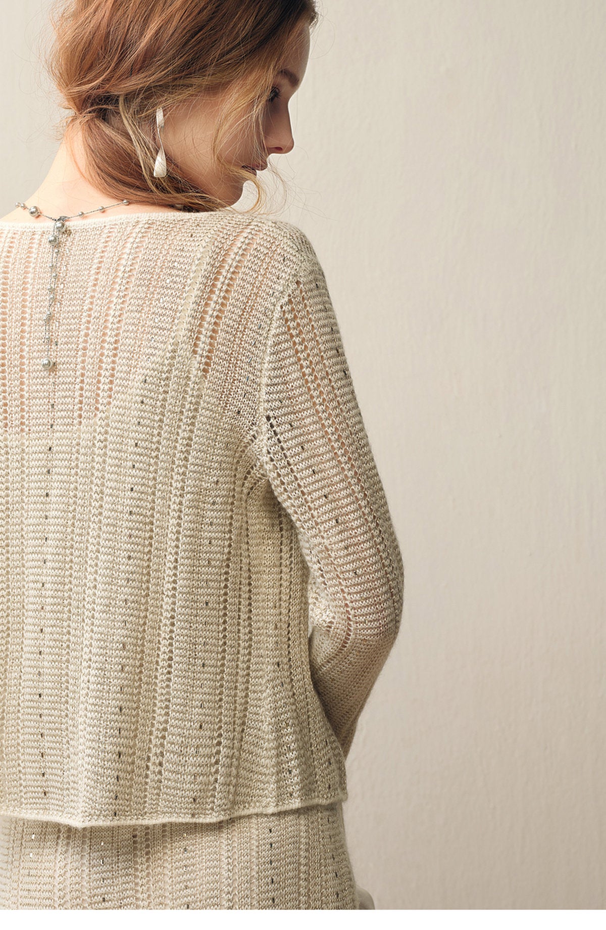 Silver Bloom Crochet Knit Co-Ord