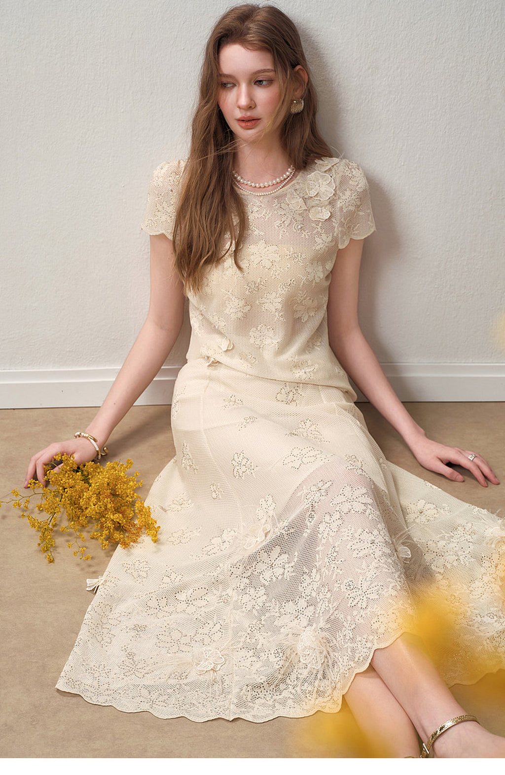 Ivory Bloom Lace Co-Ord
