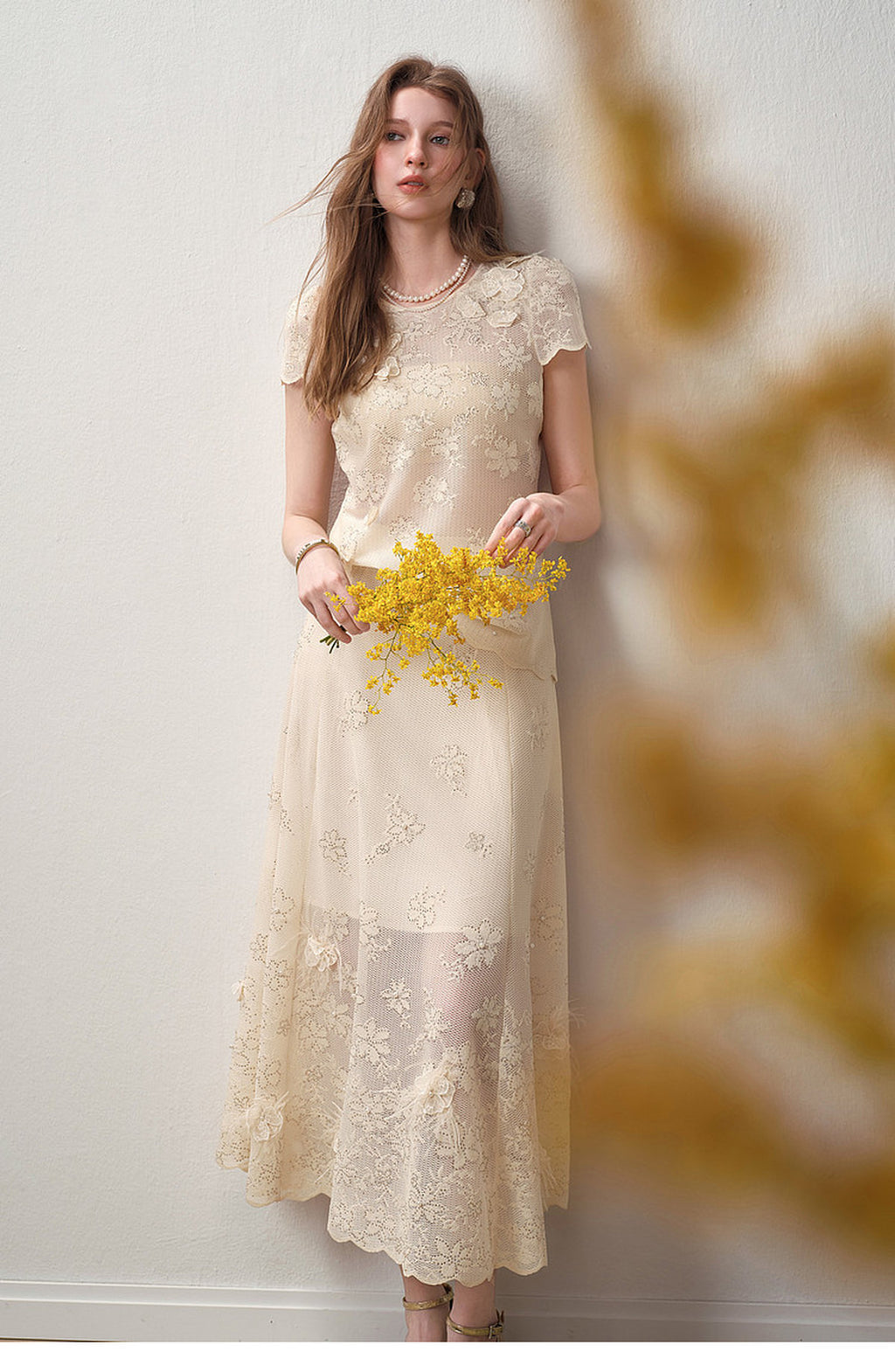 Ivory Bloom Lace Co-Ord