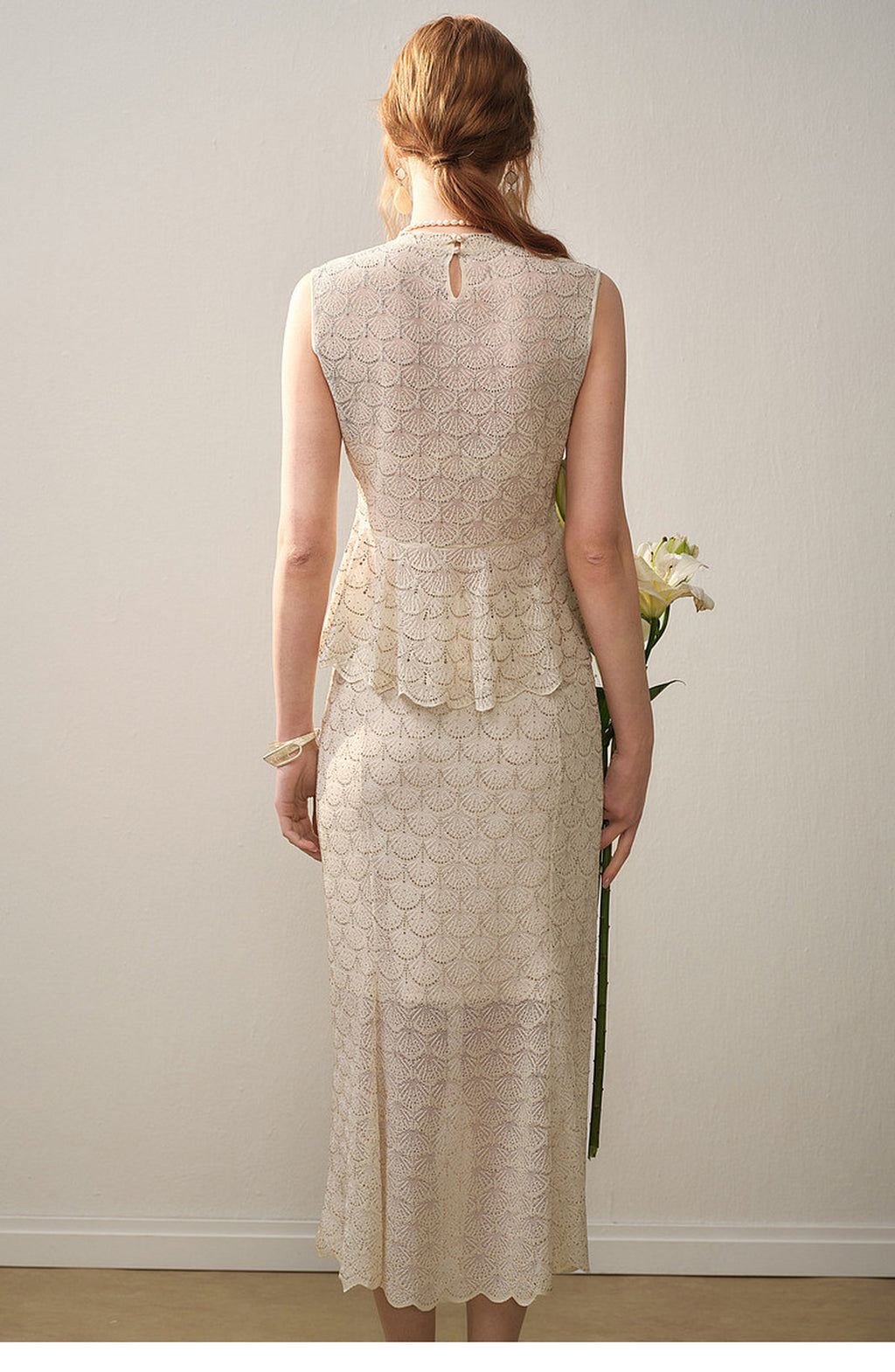 Champagne Scallop Knit Co-Ord