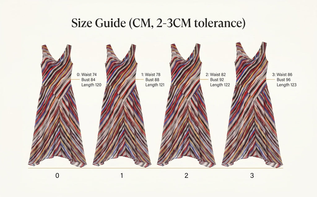 Rainbow Stripe Tulip Hem Silk Maxi Dress