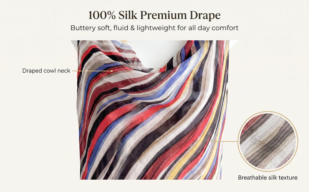 Rainbow Stripe Tulip Hem Silk Maxi Dress