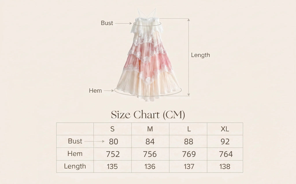 Gradient Pink Tiered Lace Maxi Dress