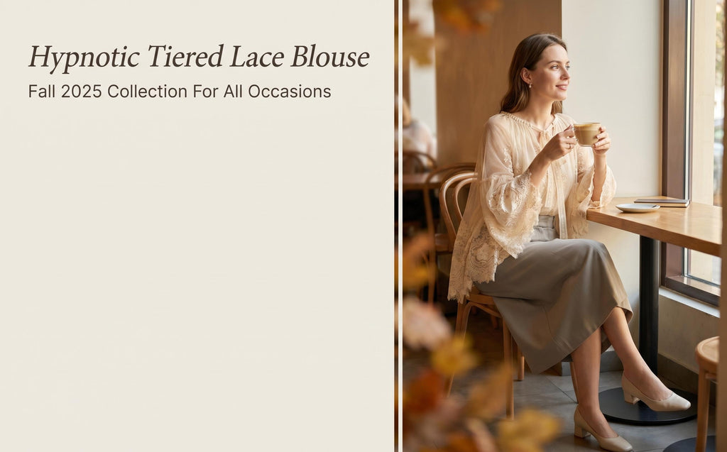 The Hypnotic Tiered Lace Blouse in Cream