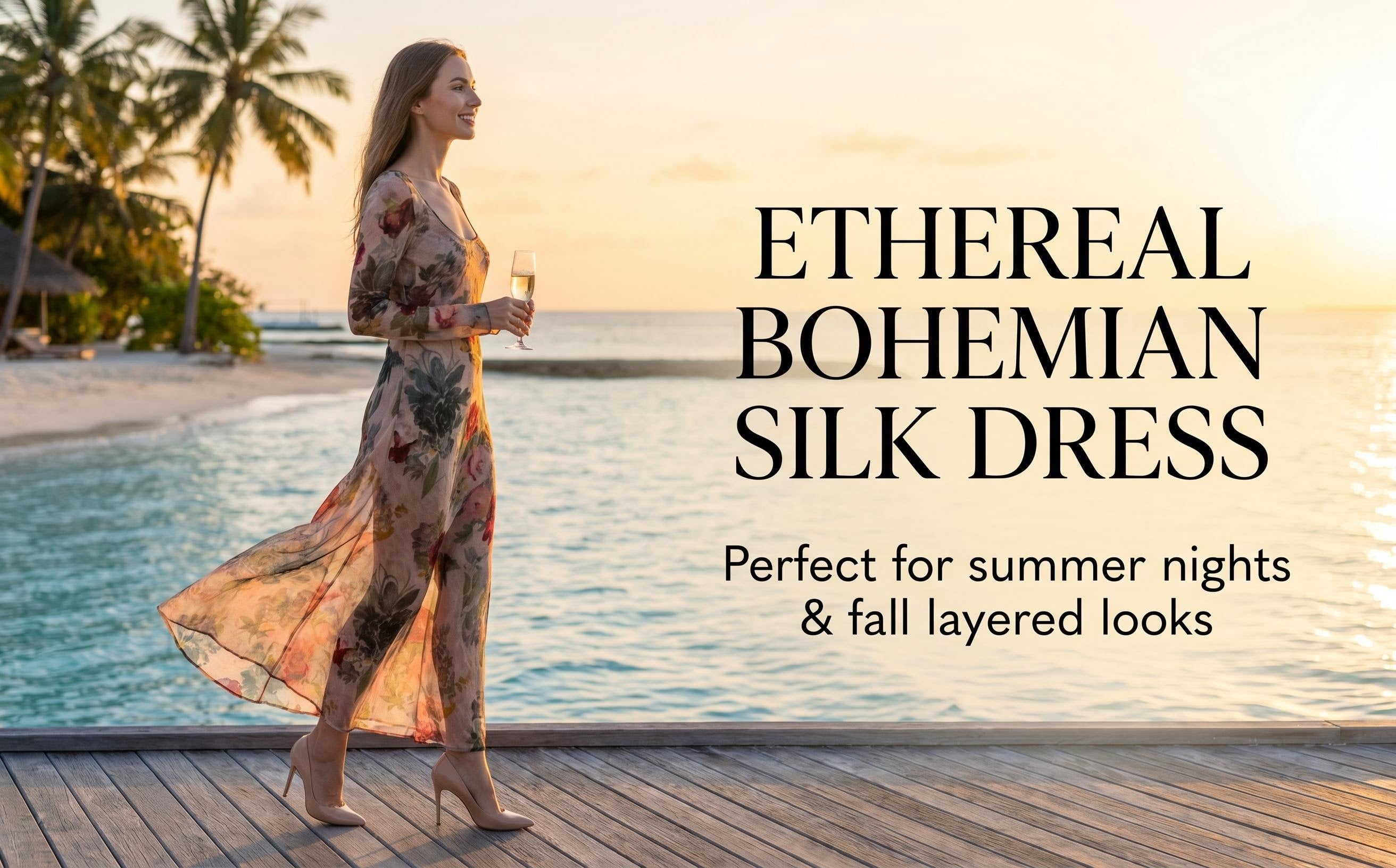 The Inka Floral Print Square Neck Bohemian Maxi Dress