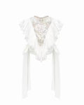 Ivory Lace Ruffle Two Piece Set