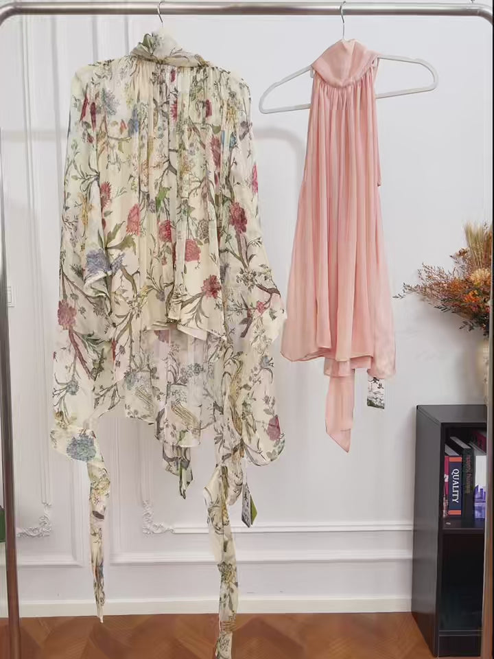 Blush Pink Satin Slip Midi Dress