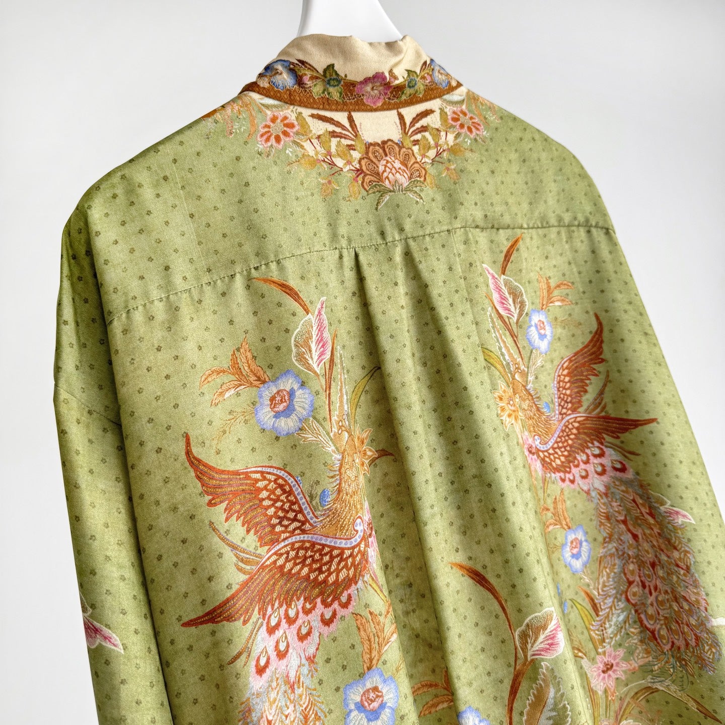 The Indra Relaxed Shirt Pant Short  in Khaki Scarf Floral Three Piece