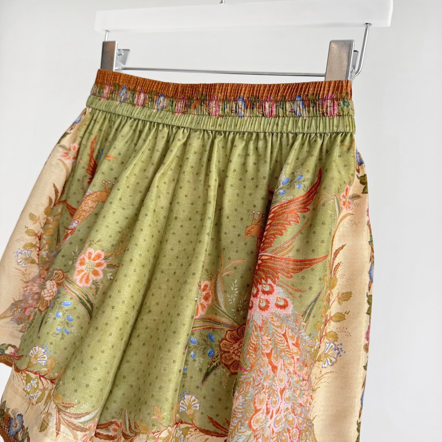 The Indra Relaxed Shirt Pant Short  in Khaki Scarf Floral Three Piece