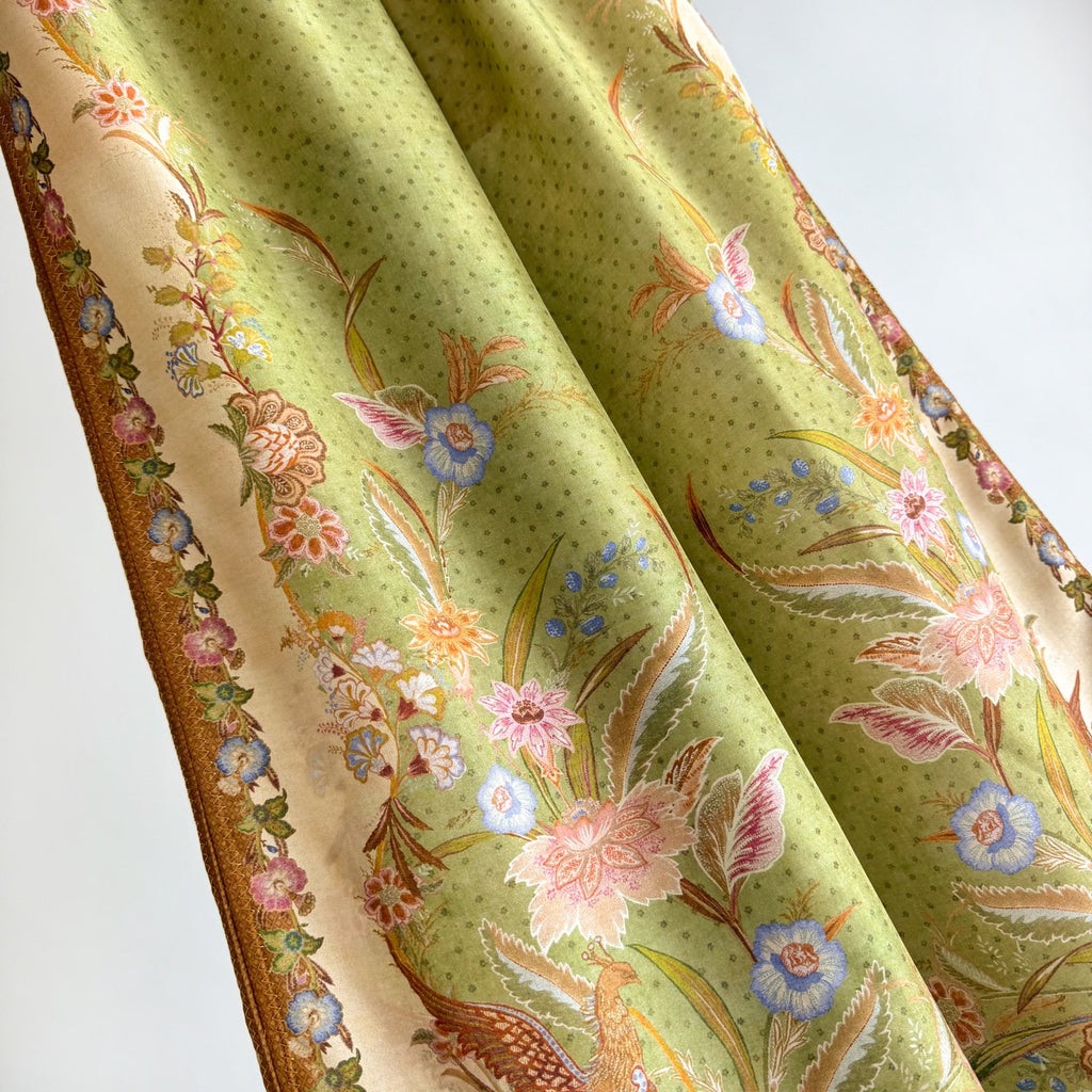 The Indra Relaxed Shirt Pant Short  in Khaki Scarf Floral Three Piece