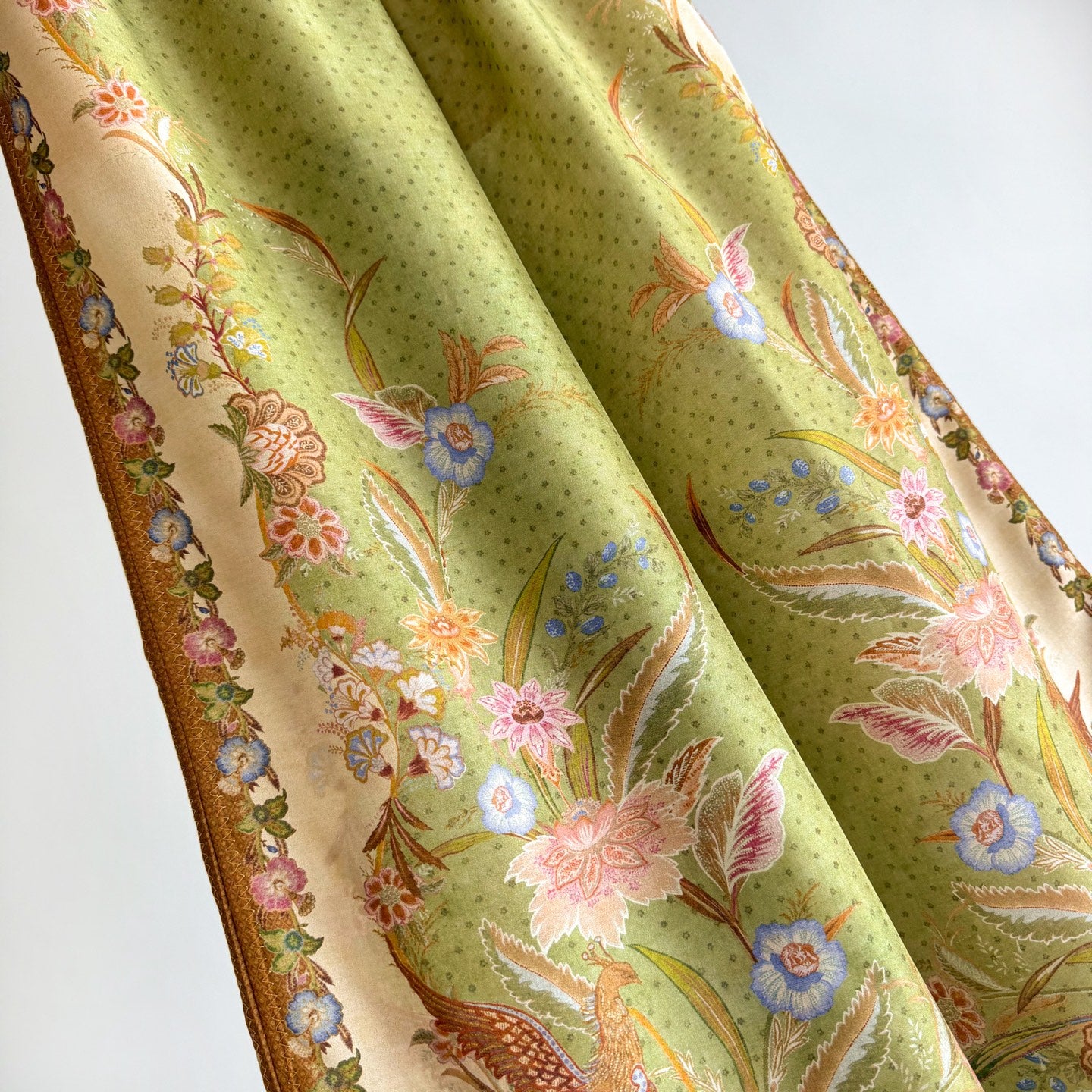 The Indra Relaxed Shirt Pant Short  in Khaki Scarf Floral Three Piece