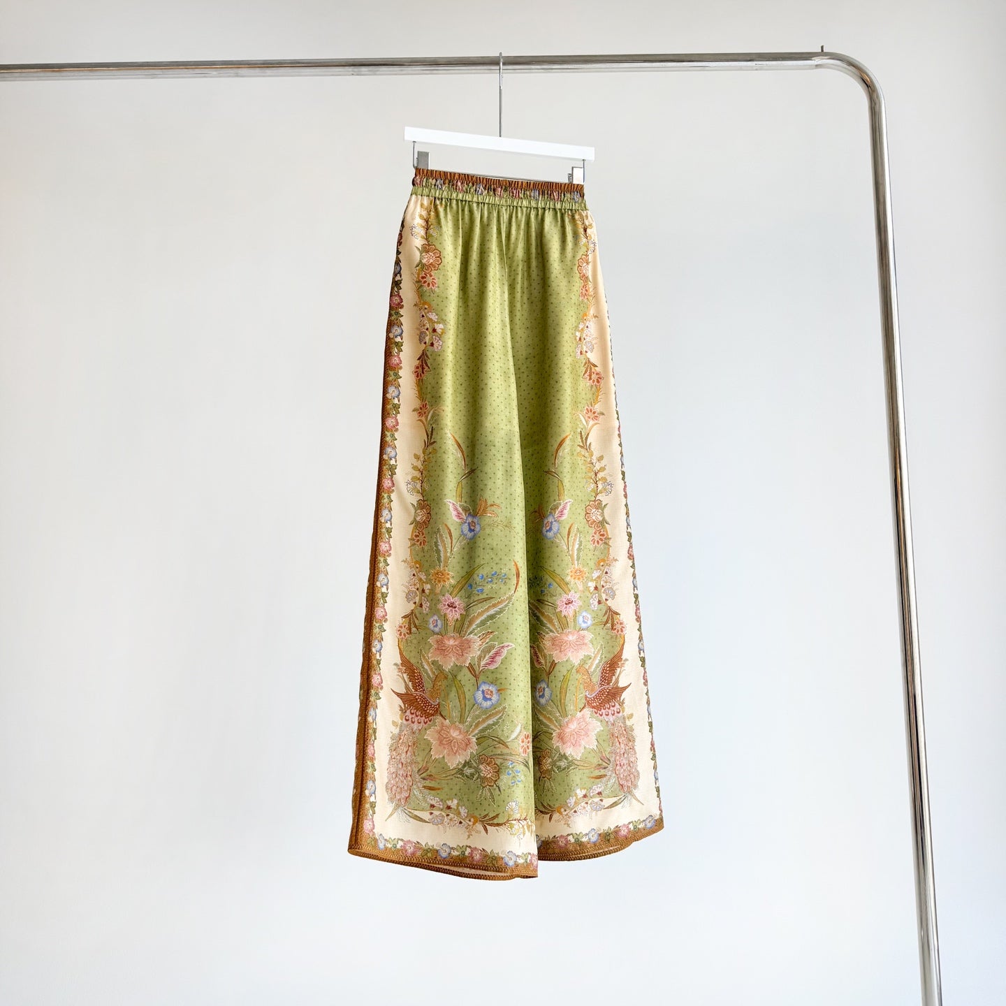 The Indra Relaxed Shirt Pant Short  in Khaki Scarf Floral Three Piece