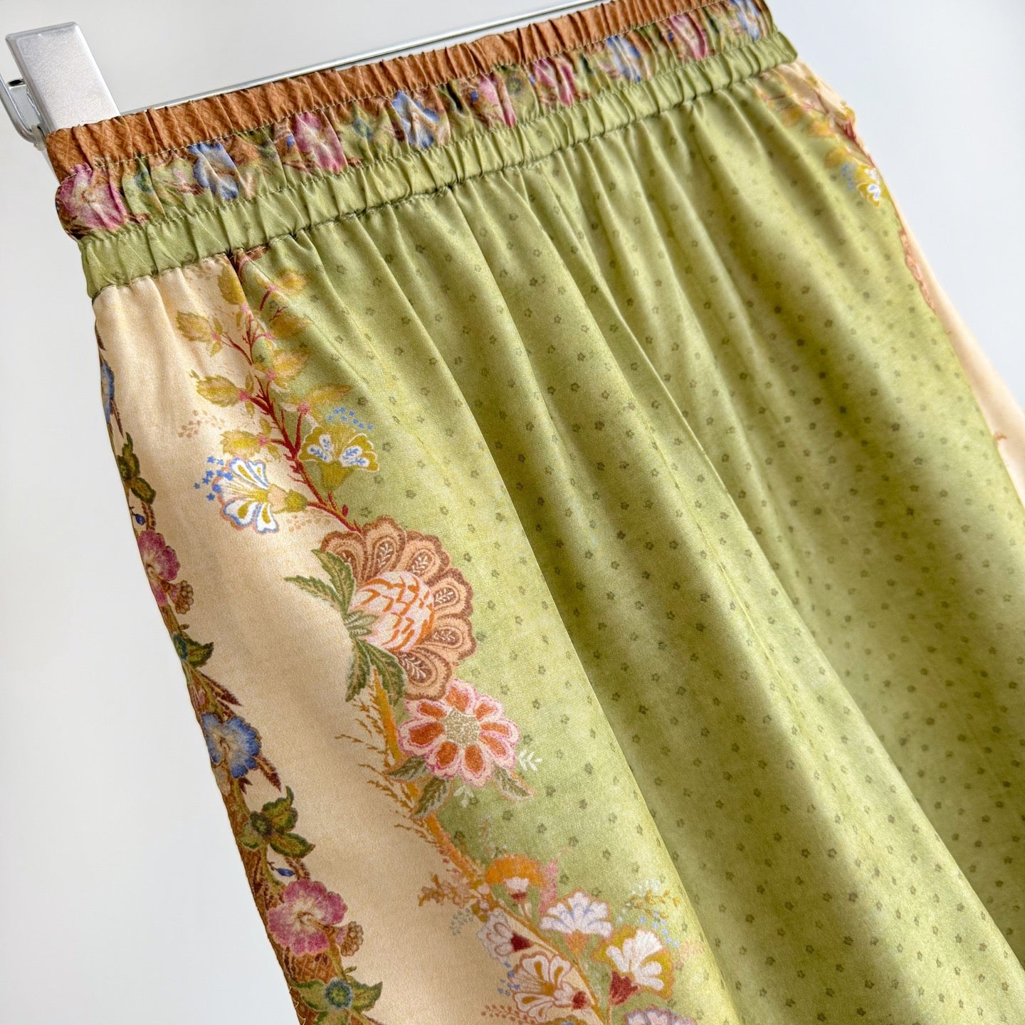 The Indra Relaxed Shirt Pant Short  in Khaki Scarf Floral Three Piece
