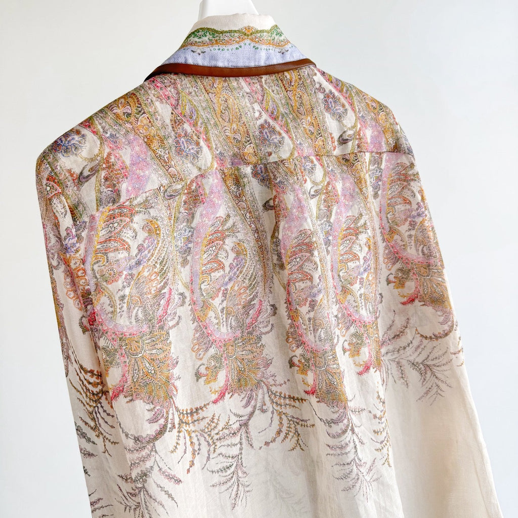 The Alchemy Body Shirt&Midi skirt in Cream Paisley Two-Piece Set