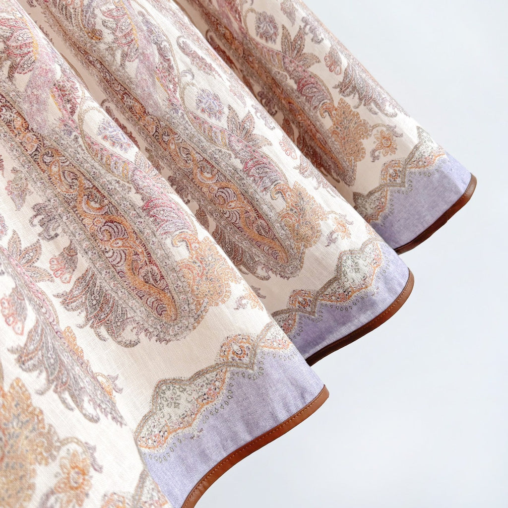 The Alchemy Body Shirt&Midi skirt in Cream Paisley Two-Piece Set