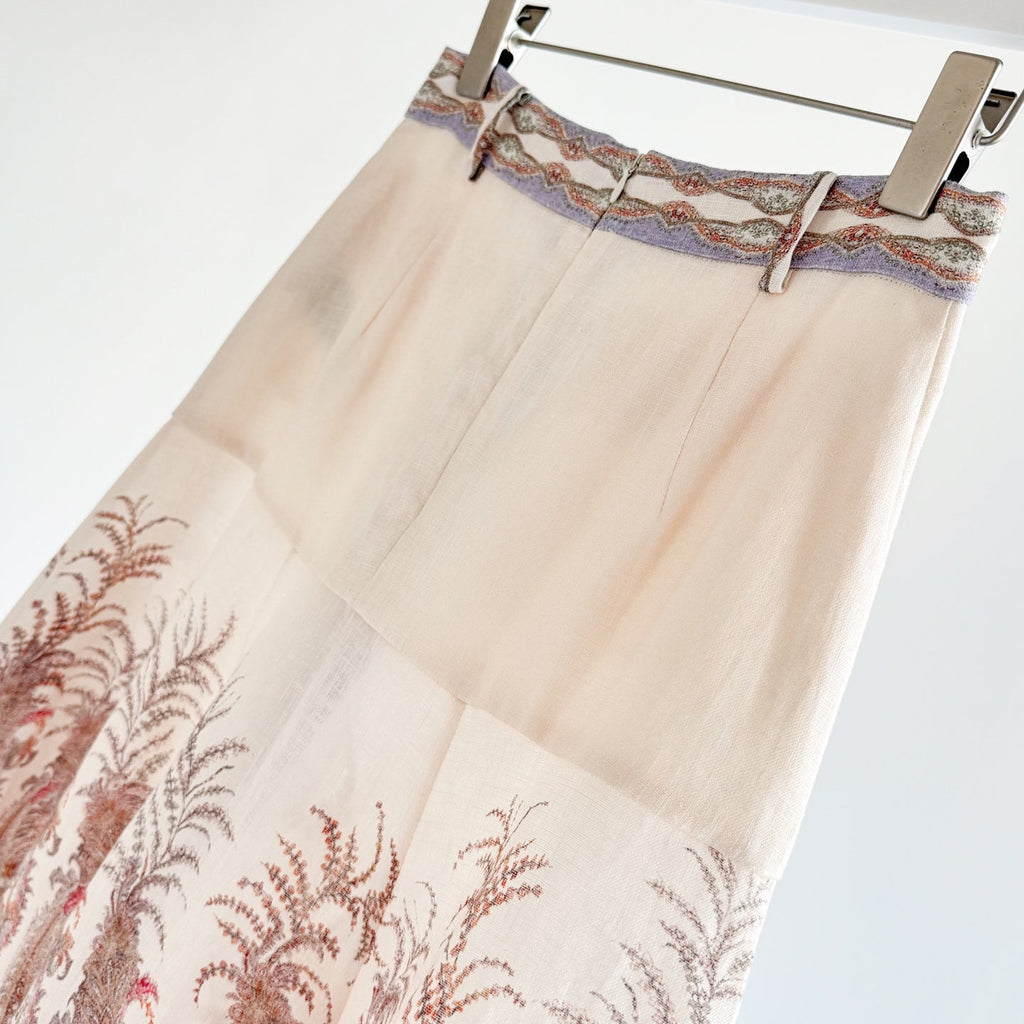 The Alchemy Body Shirt&Midi skirt in Cream Paisley Two-Piece Set