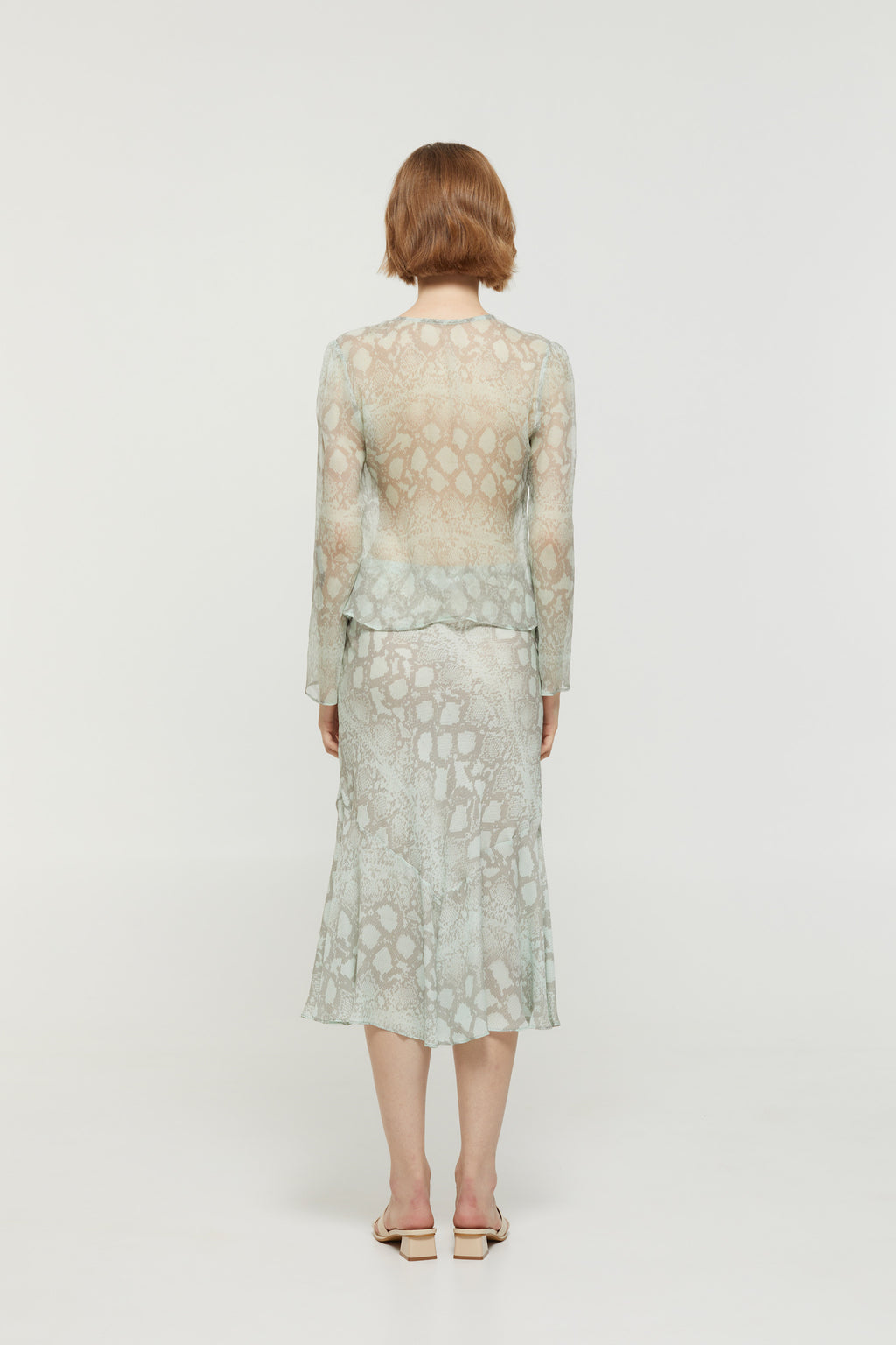 The Carmen Light Blue Caidigan Skirt Two Piece Set