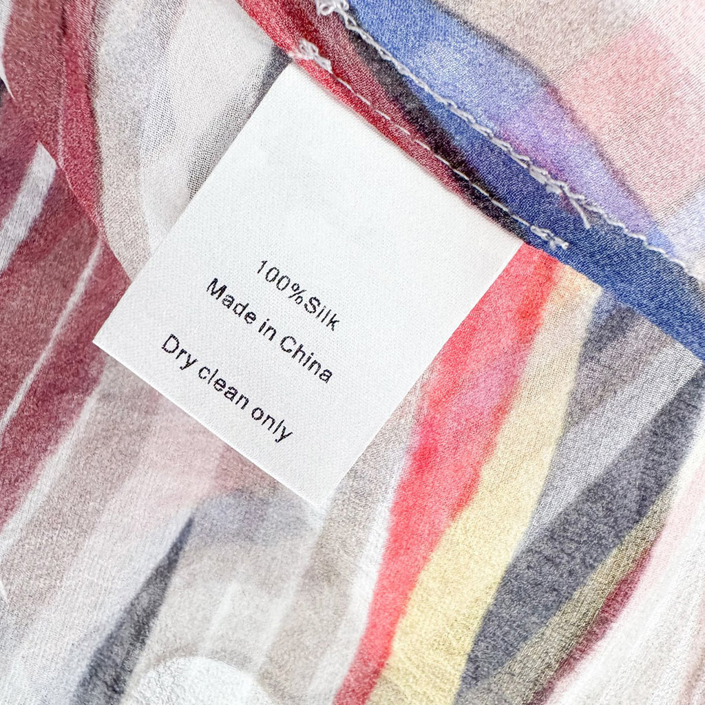Rainbow Stripe Tulip Hem Silk Maxi Dress