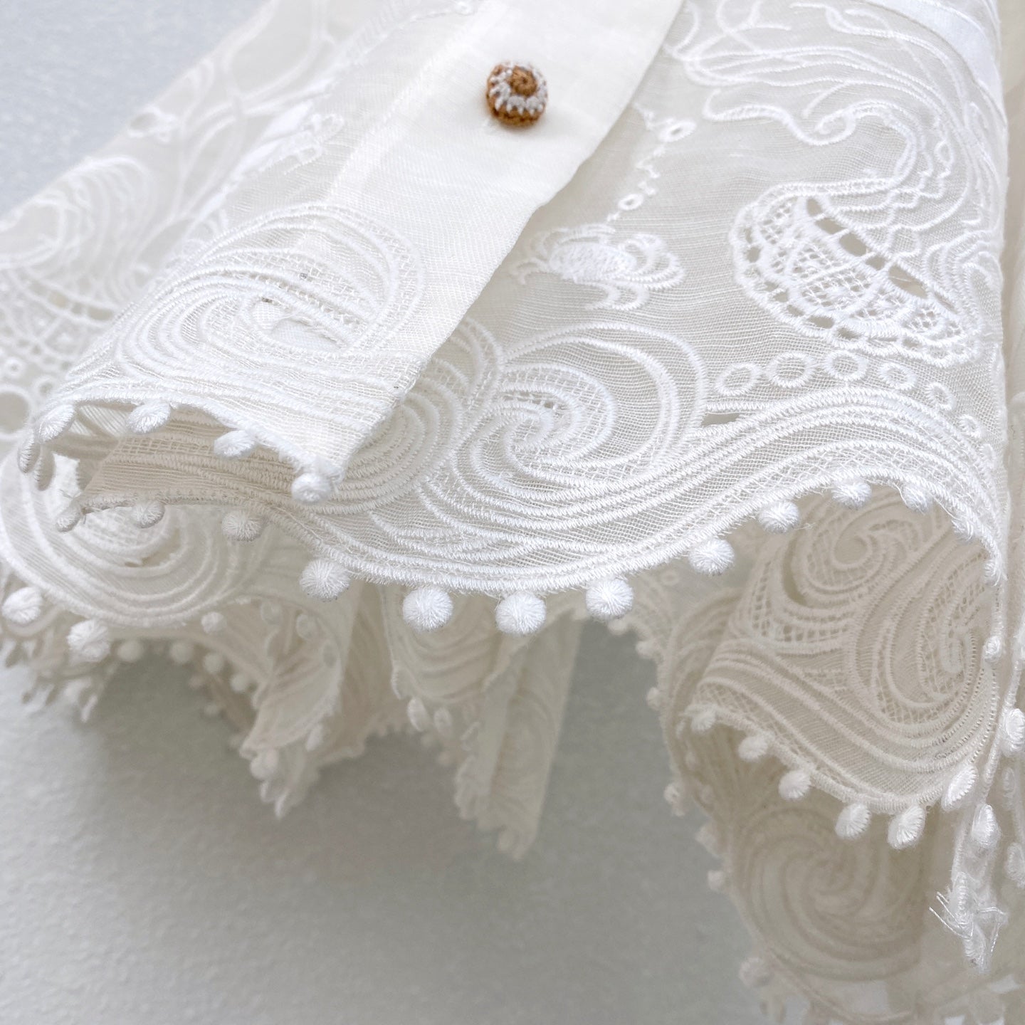 Island Vacation Embroidered Waist-Cinching Lapel Shirt Dress